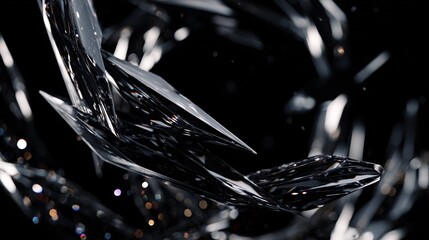 Abstract Metallic Spinning Shapes