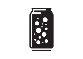 Soda can silhouette vector illustration