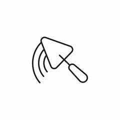 masonry trowel tool icon sign vector