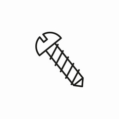 metal screw fastener icon sign vector