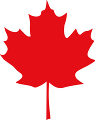 Maple leaf icon. Canadian flag red maple leaf icon design isolated on transparent background. Autumn leaf symbol. Vector illustration, Stock illustration.