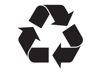 recycle logo silhouette vector, recycle logo icon vector design, waste disposal vector icons silhouette illustration, trash bin recycling logo silhouettes vector on a white background