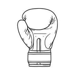 Boxing Gloves line art strength endurance for champions