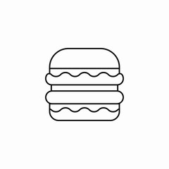 layered burger sandwich icon sign vector