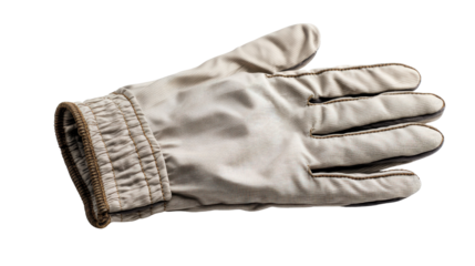 Coated nylon gloves with flexible design background isolated on a Transparent background, PNG file.