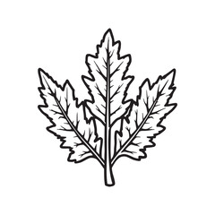 Cedar Leaves line art intricate patterns calming nature vibes