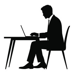 Vector Illustration of Businessman Silhouette