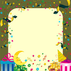  Happy birthday party social media post template design