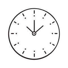 Clocklike Line Art Unique Wall Clock Outline Drawing
