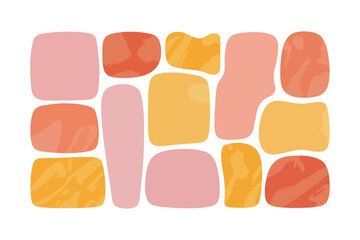 Abstract geometric shapes with vibrant color palette