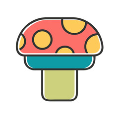 mushroom cap icon vector  .svg