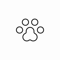 animal paw print icon sign vector