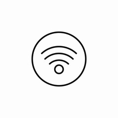 circular wifi signal icon sign vector