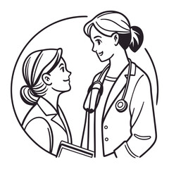 Doctor consulting patient with stethoscope consultation medical