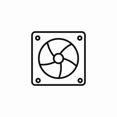 computer fan vents icon sign vector