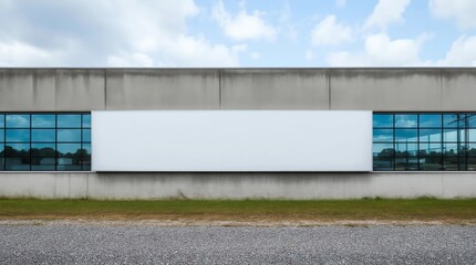 Advertising banner mockup on the fence of construction site