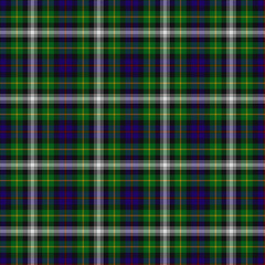 Black, Dark Red, Green, White, Dark Yellow, Blue Tartan Weave Pattern - Tile