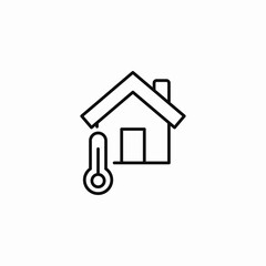 home temperature control icon sign vector