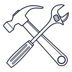 Hammer and adjustable wrench tool repair