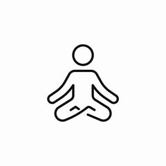 person meditating pose icon sign vector