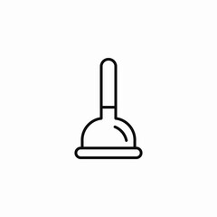 plunger toilet tool icon sign vector