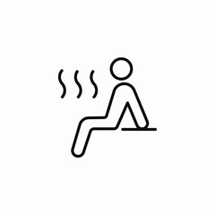 sauna relaxation steam icon sign vector
