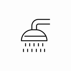 shower head spraying icon sign vector