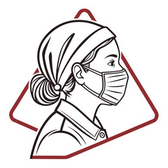 Obraz premium Medical professional wearing protective mask protection healthcare