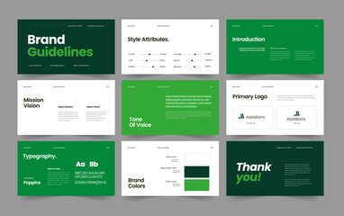  Brand Guideline, Brand Guideline Presentation Slide,  Brand Guidelines Template 