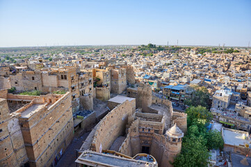 世界文化遺産のジャイサルメールフォートから見た街の風景
