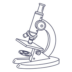 Laboratory microscope outline scientific instrument
