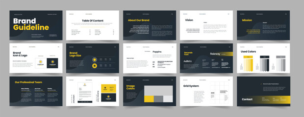 Brand Guideline Presentation Slide Design, Logo Usage Guideline Book, Brand Guideline Design