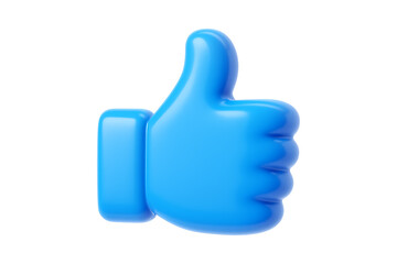 Like Gesture 3D Render Isolated on a Transparent Background