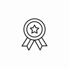 achievement award star icon sign vector