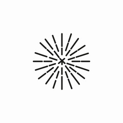 Obraz premium explosion burst spark icon sign vector