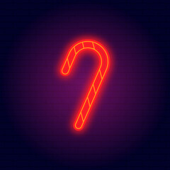 Christmas candy neon vector illustration