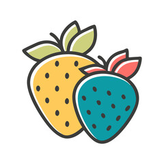 strawberry vector icon  