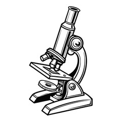 Vintage Microscope Illustration scientific instrument