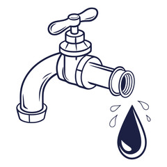 Water faucet dripping liquid plumbing