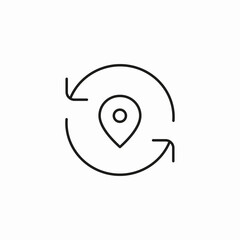 refresh location pin icon sign vector