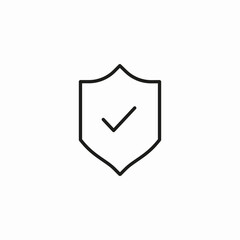 shield security check icon sign vector