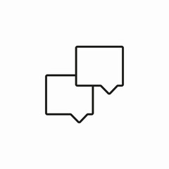 Fototapeta premium speech chat bubbles icon sign vector