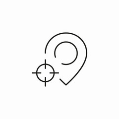 target location pin icon sign vector