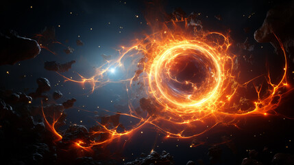 Fire space galaxy nebula cosmos universe abstract background wallpaper hd for desktop and mobile screens