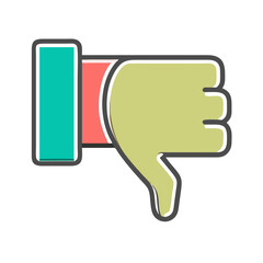 thumbs down icon vector  .svg
