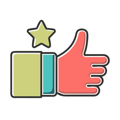 thumbs up icon vector   