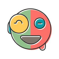 winking face icon vector