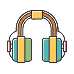 wired headphones vector icon