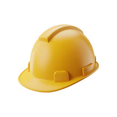 Fototapeta premium Yellow Construction Helmet Isolated on Black Background Safety Gear for Construction and Industrial Workers