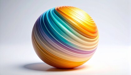 Obraz premium abstract colorful sphere on white 
